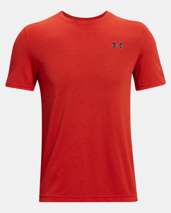 Men's UA Seamless Short Sleeve, Orange, pdpMainDesktop image number 4